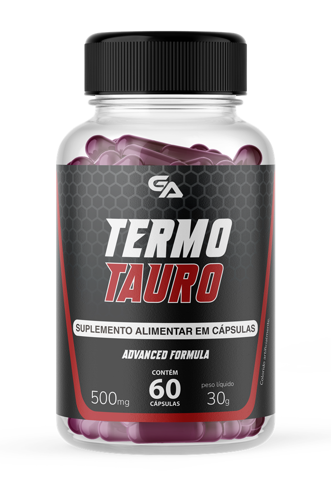 Pote de Termotauro, termogênico em cápsulas